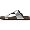 image:imageWHITE MOUNTAIN Carly Signature ComfortMolded Footbed Sandal SilverLeather 1 M