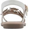 image:imageWHITE MOUNTAIN Girls Gloss Flat SandalWhiteSmooth