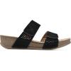 image:imageWHITE MOUNTAIN Womens Ferula Mini Wedge Sandal BlackSuede 10 M