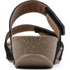 image:imageWHITE MOUNTAIN Womens Ferula Mini Wedge Sandal BlackSuede 7 M