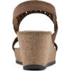 image:imageWHITE MOUNTAIN Womens Pretreat Woven Cork Wedge SandalBrownLeather