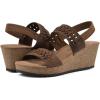 image:imageWHITE MOUNTAIN Womens Pretreat Woven Cork Wedge SandalBrownLeather