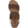 image:imageWHITE MOUNTAIN Womens Pretreat Woven Cork Wedge SandalBrownLeather