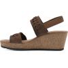 image:imageWHITE MOUNTAIN Womens Pretreat Woven Cork Wedge SandalBrownLeather