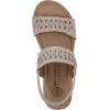 image:imageWHITE MOUNTAIN Womens Pretreat Woven Cork Wedge SandalSandal WoodSuede