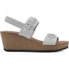 image:imageWHITE MOUNTAIN Womens Pretreat Woven Cork Wedge SandalWhiteLeather