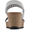image:imageWHITE MOUNTAIN Womens Pretreat Woven Cork Wedge SandalWhiteLeather