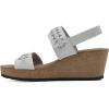 image:imageWHITE MOUNTAIN Womens Pretreat Woven Cork Wedge SandalWhiteLeather
