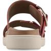 image:imageWhite Mountain Fom Recovery Womens Namaste Cushioned Slide SandalCruella Red Burnished Smooth