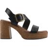 image:imageWhite Mountain Womens Barb Platform SandalBlack Burnished Smooth