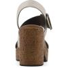 image:imageWhite Mountain Womens Barb Platform SandalCream Burnished Smooth