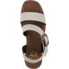 image:imageWhite Mountain Womens Barb Platform SandalCream Burnished Smooth
