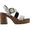 image:imageWhite Mountain Womens Barb Platform SandalCream Burnished Smooth