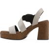 image:imageWhite Mountain Womens Barb Platform SandalCream Burnished Smooth