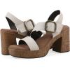 image:imageWhite Mountain Womens Barb Platform SandalCream Burnished Smooth