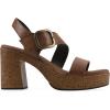 image:imageWhite Mountain Womens Barb Platform SandalDark Tan Burnished Smooth
