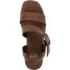 image:imageWhite Mountain Womens Barb Platform SandalDark Tan Burnished Smooth