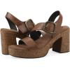 image:imageWhite Mountain Womens Barb Platform SandalDark Tan Burnished Smooth