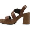 image:imageWhite Mountain Womens Barb Platform SandalDark Tan Burnished Smooth