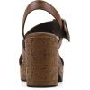 image:imageWhite Mountain Womens Barb Platform SandalDark Tan Burnished Smooth