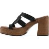 image:imageWhite Mountain Womens Barbillo Platform SandalBlack Burnished Smooth