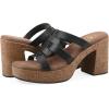 image:imageWhite Mountain Womens Barbillo Platform SandalBlack Burnished Smooth