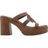 image:imageWhite Mountain Womens Barbillo Platform SandalDark Tan Burnished Smooth