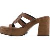 image:imageWhite Mountain Womens Barbillo Platform SandalDark Tan Burnished Smooth