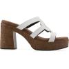 image:imageWhite Mountain Womens Barbillo Platform SandalWhite Smooth
