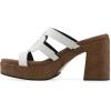 image:imageWhite Mountain Womens Barbillo Platform SandalWhite Smooth