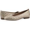 image:imageWhite Mountain Womens Boccie Woven Ballet FlatLight Gold Smooth