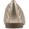 image:imageWhite Mountain Womens Boccie Woven Ballet FlatLight Gold Smooth