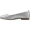 image:imageWhite Mountain Womens Boccie Woven Ballet FlatSilver Smooth