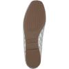image:imageWhite Mountain Womens Boccie Woven Ballet FlatSilver Smooth