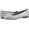 image:imageWhite Mountain Womens Boccie Woven Ballet FlatSilver Smooth