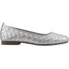 image:imageWhite Mountain Womens Boccie Woven Ballet FlatSilver Smooth