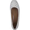 image:imageWhite Mountain Womens Boccie Woven Ballet FlatSilver Smooth