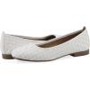 image:imageWhite Mountain Womens Boccie Woven Ballet FlatWhite Burnished Smooth