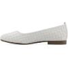 image:imageWhite Mountain Womens Boccie Woven Ballet FlatWhite Burnished Smooth