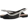 image:imageWhite Mountain Womens Bonie Fly Knit Slingback FlatBlack WCream Multi