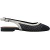 image:imageWhite Mountain Womens Bonie Fly Knit Slingback FlatNavy WCream Multi