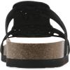 image:imageWhite Mountain Womens Halicore Slide Footbed SandalBlack Nubuck