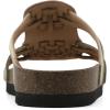 image:imageWhite Mountain Womens Halicore Slide Footbed SandalChestnut Multi Sueded Smooth