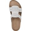 image:imageWhite Mountain Womens Halicore Slide Footbed SandalWhite Leather