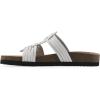 image:imageWhite Mountain Womens Halicore Slide Footbed SandalWhite Leather