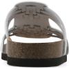 image:imageWhite Mountain Womens Halicore Slide Footbed SandalWhite Leather