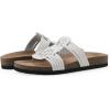 image:imageWhite Mountain Womens Halicore Slide Footbed SandalWhite Leather