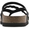 image:imageWhite Mountain Womens Halogen Braided Footbed SandalBlack Nubuck