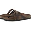 image:imageWhite Mountain Womens Halogen Braided Footbed SandalBrown Leather