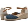 image:imageWhite Mountain Womens Maintain MiniHeel Espadrille SandalDark Denim Fabric